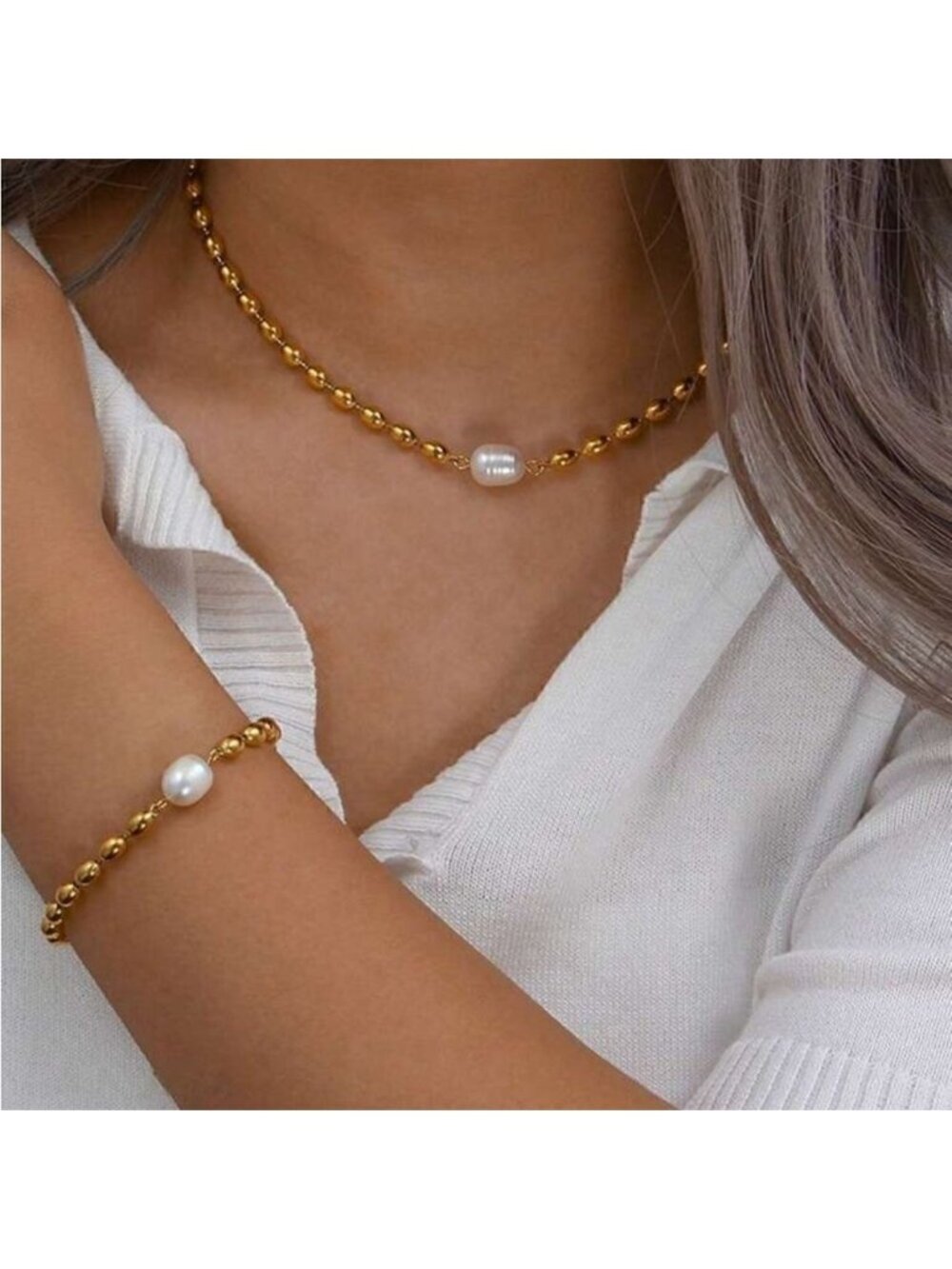 Fresh water pearl bracelet M501